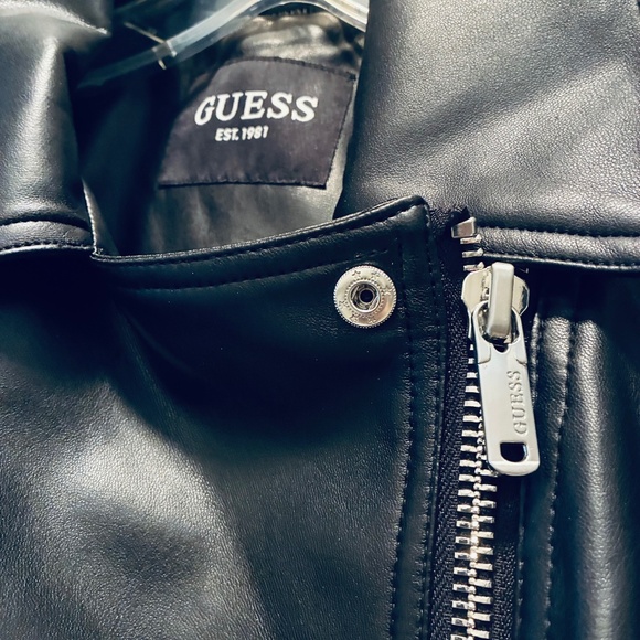 Guess Oversized Faux Leather Moto Jacket - Picture 4 of 13